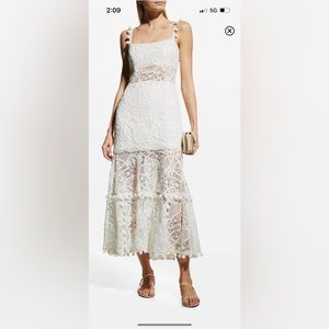 Alexis Lucila Tiered Lace Midi Dress